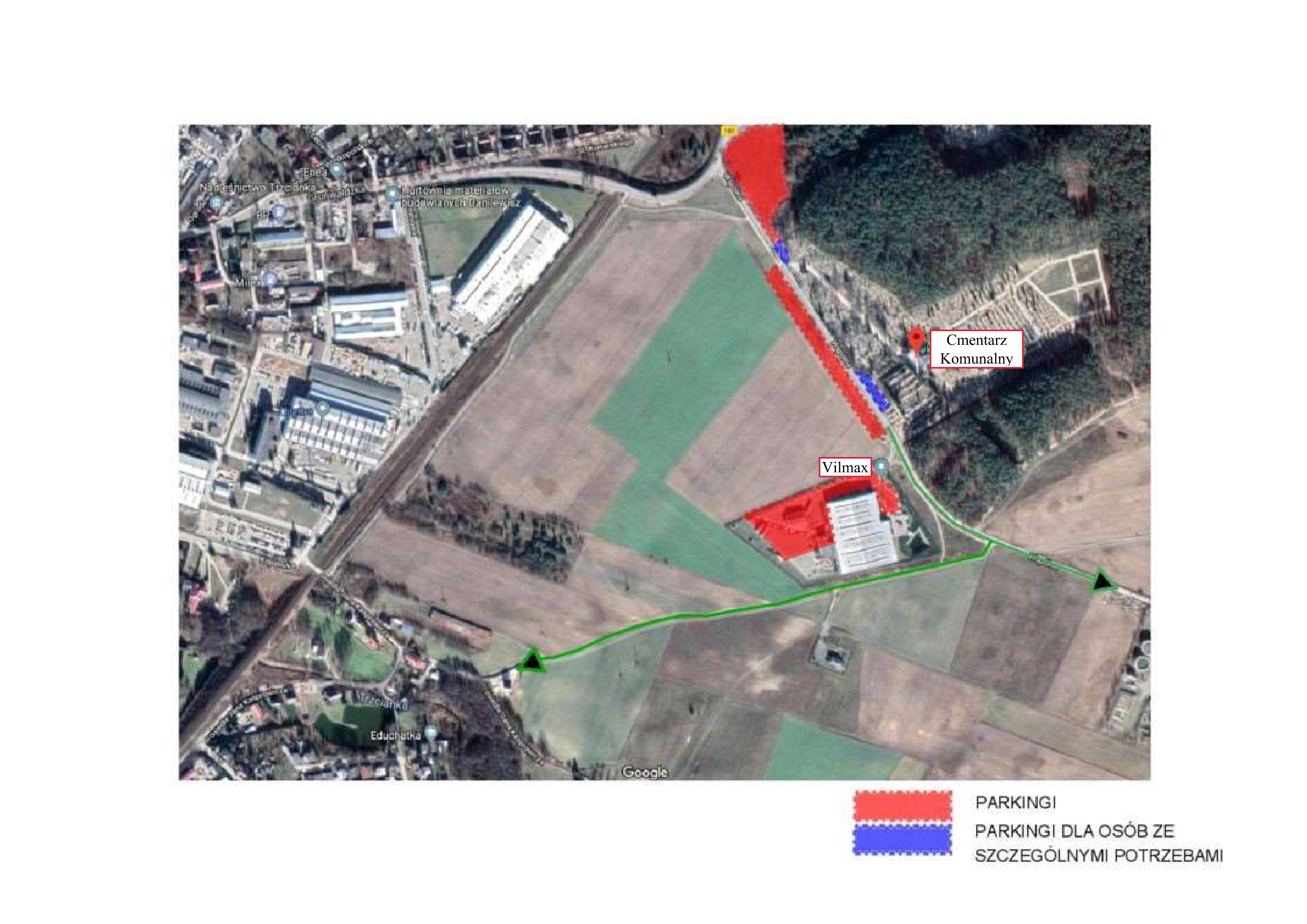 Parkingi przy cmentarzu komunalnym 